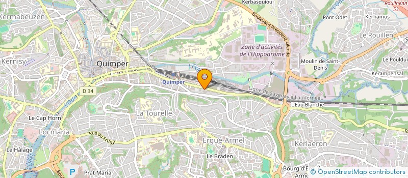 localisation de l'entreprise COPROPRIETE 32 LIBERATION  QUIMPER