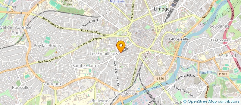 localisation de l'entreprise COPROPRIETE 33 AV BEAUPEYRAT à LIMOGES