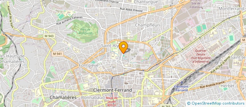 localisation de l'entreprise COPROPRIETE 34-36-36BIS-38 RUE BLANZAT  CLERMONT-FERRAND