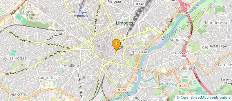 localisation de l'entreprise COPROPRIETE 4 R JULES GUESDE à LIMOGES