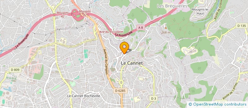 localisation de l'entreprise COPROPRIETE 4 ROUTE DE VALBONNE à LE CANNET