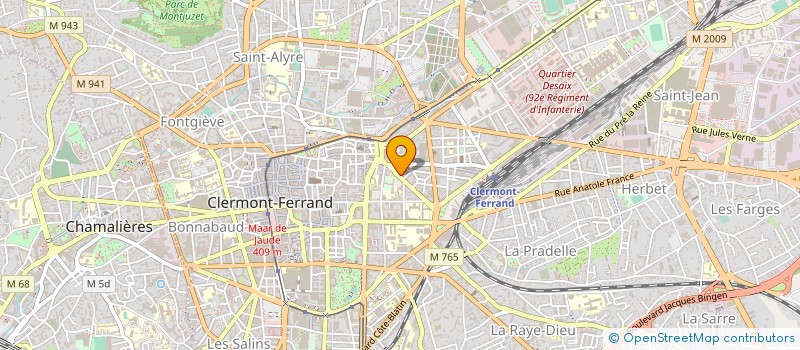 localisation de l'entreprise COPROPRIETE 5 BIS AVENUE DE GRANDE BRETAGNE  CLERMONT-FERRAND