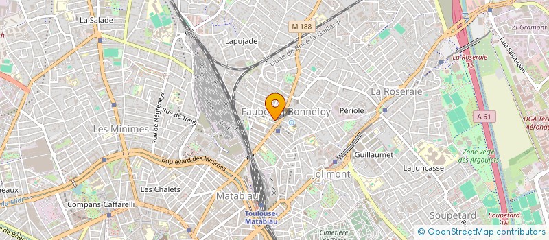 localisation de l'entreprise COPROPRIETE 5 RUE BETEILLE  TOULOUSE