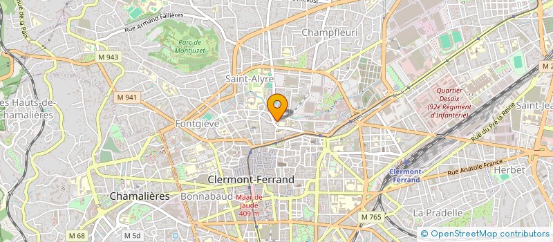 localisation de l'entreprise COPROPRIETE 5 RUE DE CHANTURGUE  CLERMONT-FERRAND