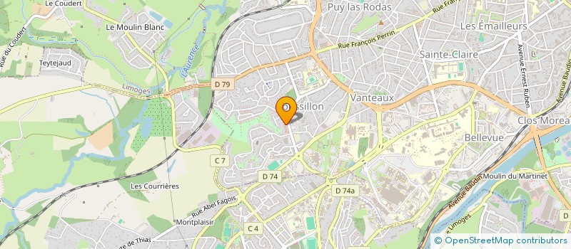 localisation de l'entreprise COPROPRIETE 58 A 70 AVENUE DU ROUSSILLON à LIMOGES