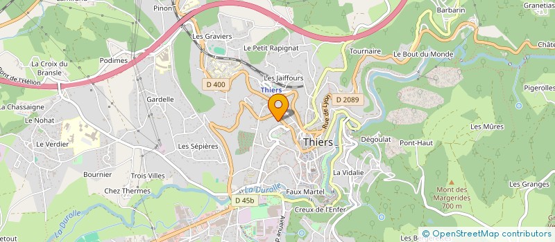 localisation de l'entreprise COPROPRIETE 6 AV DES ETATS UNIS THIERS  THIERS