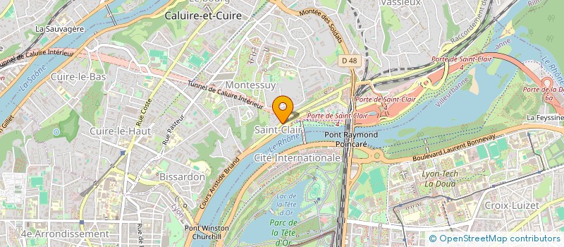 localisation de l'entreprise COPROPRIETE 66 68 GRANDE RUE DE ST CLAIR à CALUIRE-ET-CUIRE