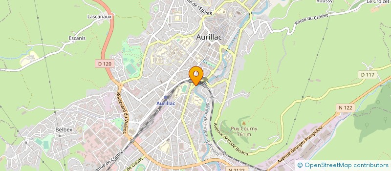 localisation de l'entreprise COPROPRIETE 67 AVENUE PAUL DOUMER à AURILLAC