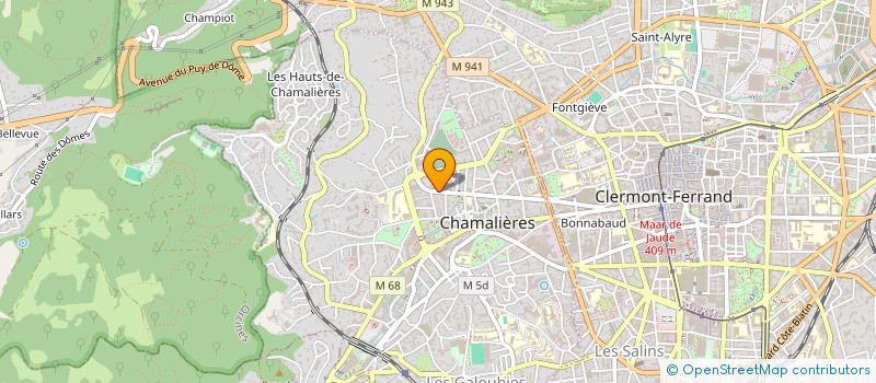 localisation de l'entreprise COPROPRIETE 68 AVE JOSEPH CLAUSSAT  CHAMALIERES