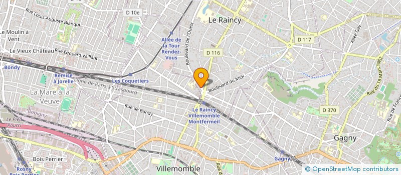 localisation de l'entreprise COPROPRIETE 7 BD DE L'OUEST  LE RAINCY