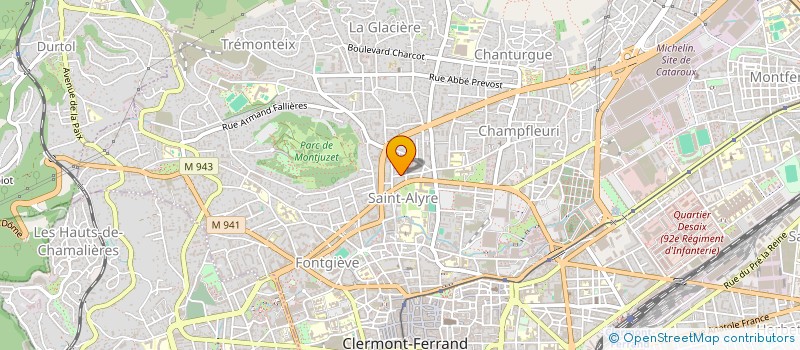 localisation de l'entreprise COPROPRIETE 7 RUE EDMOND ROSTAND  CLERMONT-FERRAND