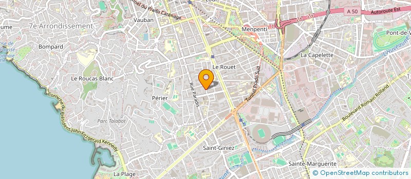 localisation de l'entreprise COPROPRIETE 70 RUE JEAN MERMOZ à MARSEILLE