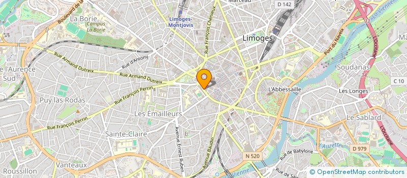 localisation de l'entreprise COPROPRIETE 72 BD GAMBETTA à LIMOGES