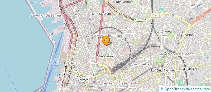 localisation de l'entreprise COPROPRIETE 77 BD DE STRASBOURG à MARSEILLE