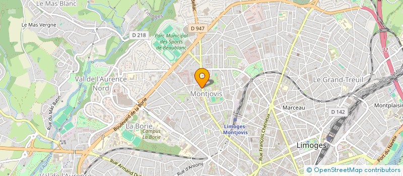 localisation de l'entreprise COPROPRIETE 89 FAUBOURG MONTJOVIS à LIMOGES