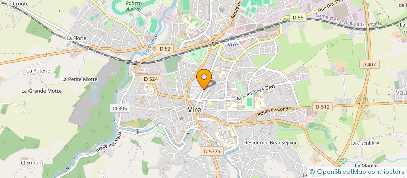 localisation de l'entreprise COPROPRIETE 9-11 RUE HALBOUT  VIRE-NORMANDIE