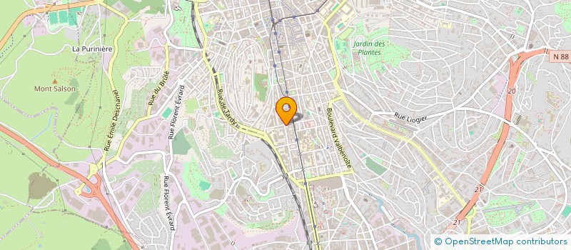 localisation de l'entreprise COPROPRIETE 9 RUE DENIS PAPIN  SAINT-ETIENNE