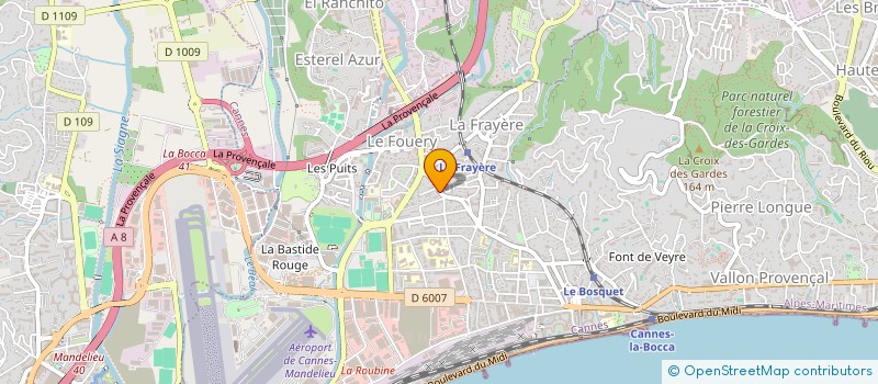 localisation de l'entreprise COPROPRIETE 95 AVENUE MICHEL JOURDAN à CANNES