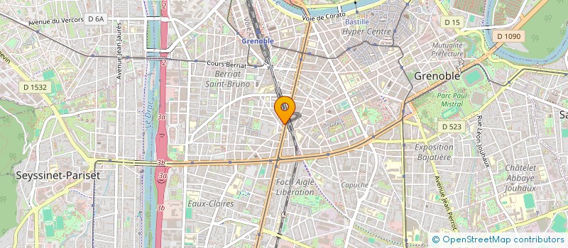 localisation de l'entreprise COPROPRIETE 96 CRS JEAN JAURES  GRENOBLE