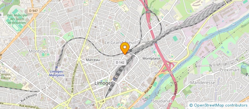 localisation de l'entreprise COPROPRIETE 97 ARISTIDE BRIAND à LIMOGES