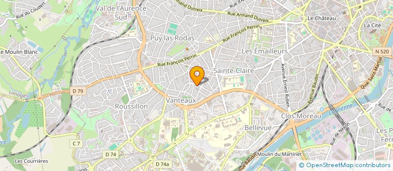 localisation de l'entreprise COPROPRIETE ANTOINE BOURDELLE N°39 à LIMOGES