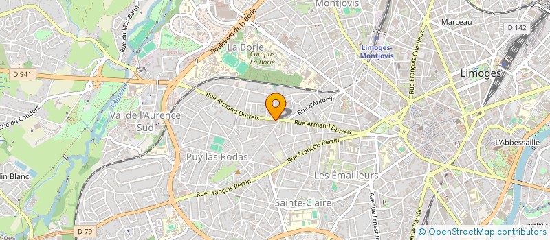 localisation de l'entreprise COPROPRIETE ARMAND DUTREIX à LIMOGES