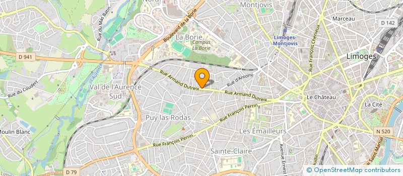 localisation de l'entreprise COPROPRIETE ARMAND DUTREIX N 158 à LIMOGES