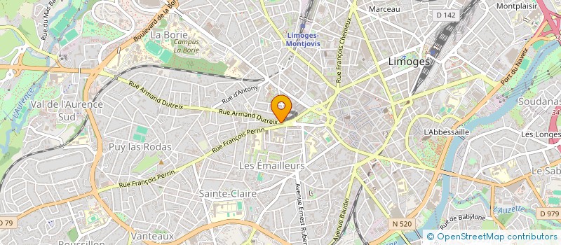 localisation de l'entreprise COPROPRIETE ARMAND DUTREIX N°5 à LIMOGES