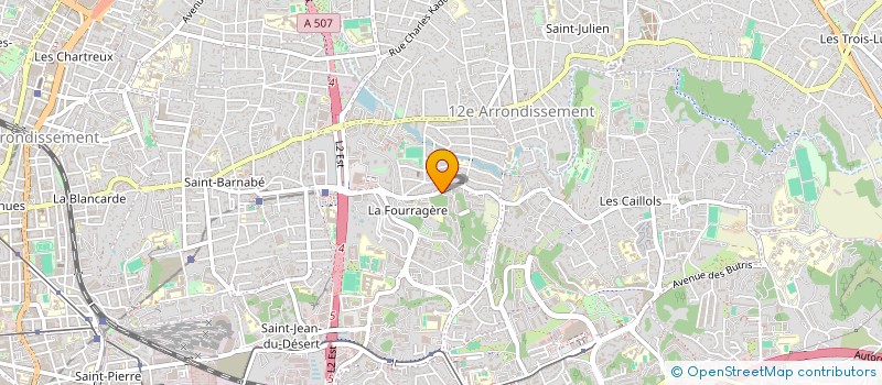 localisation de l'entreprise COPROPRIETE ASL CONSTANCE 112 AV CAILLOL à MARSEILLE