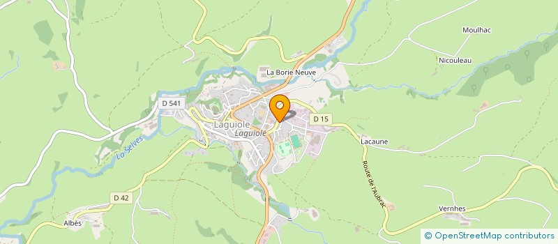 localisation de l'entreprise COPROPRIETE AUBRAC RESIDENCE  LAGUIOLE