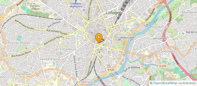 localisation de l'entreprise COPROPRIETE BANC LEGER N°9 à LIMOGES