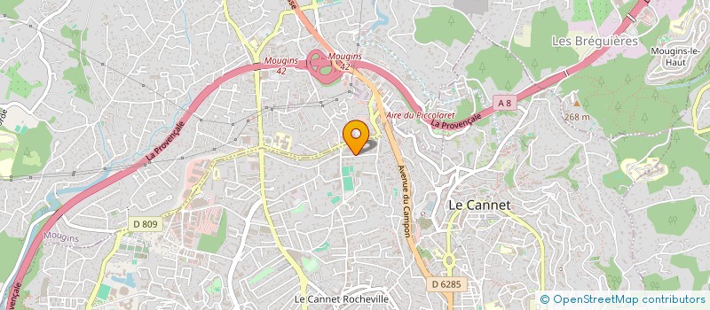 localisation de l'entreprise COPROPRIETE BASTIDES DES CAMPELIERES à LE CANNET