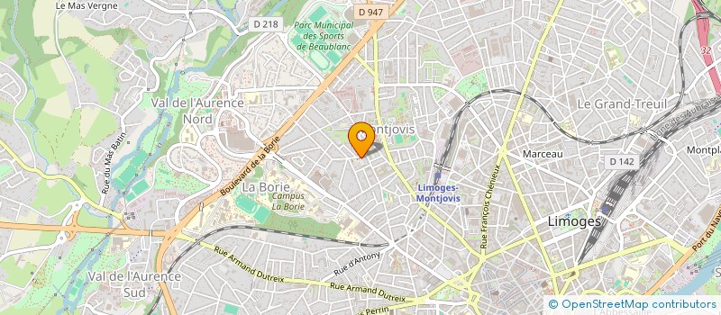localisation de l'entreprise COPROPRIETE BEAUMARCHAIS à LIMOGES