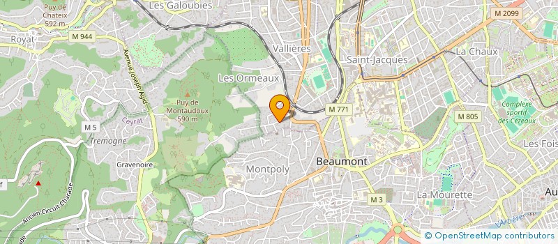 localisation de l'entreprise COPROPRIETE BELLIARD  CLERMONT-FERRAND