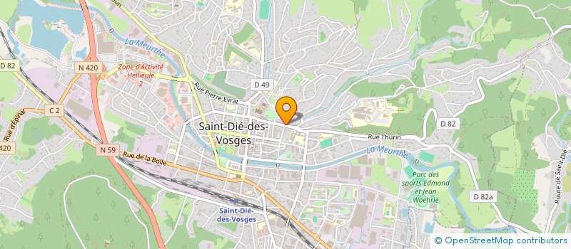 localisation de l'entreprise COPROPRIETE BEXON SYNDIC  SAINT-DIE-DES-VOSGES