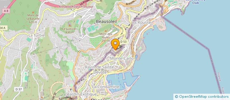 localisation de l'entreprise COPROPRIETE CAMILLE BLANC à BEAUSOLEIL