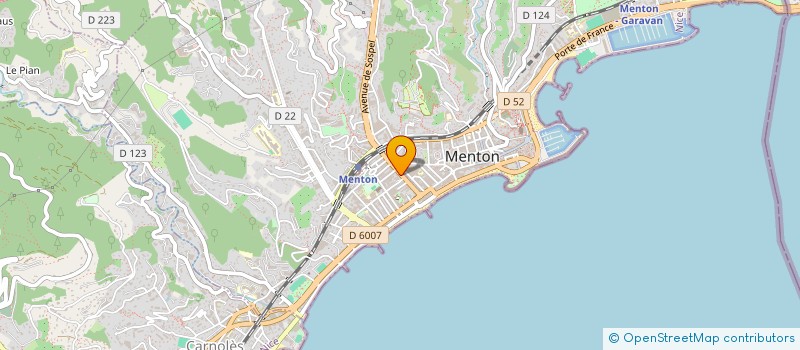 localisation de l'entreprise COPROPRIETE CAP THALASSA  MENTON