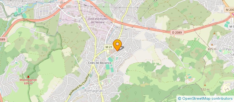 localisation de l'entreprise COPROPRIETE CENTRE CIAL PEROUSES  ROMAGNAT