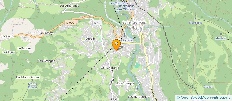 localisation de l'entreprise COPROPRIETE CHALETS DU NEREY  SAINT-GERVAIS-LES-BAINS