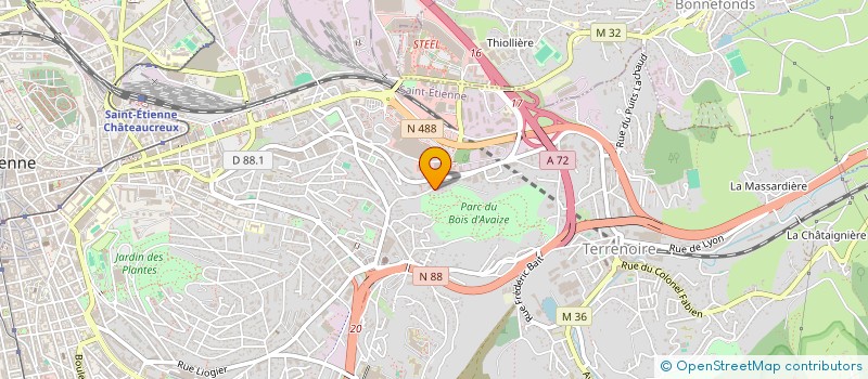 localisation de l'entreprise COPROPRIETE CHARDONS BLEUS  SAINT-ETIENNE