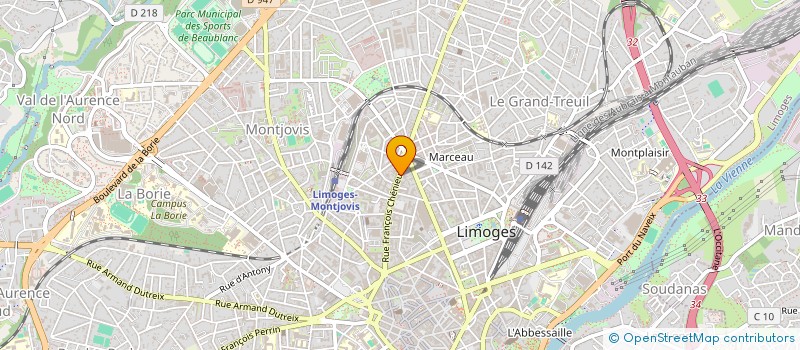 localisation de l'entreprise COPROPRIETE CHENIEUX GARIBALDI à LIMOGES