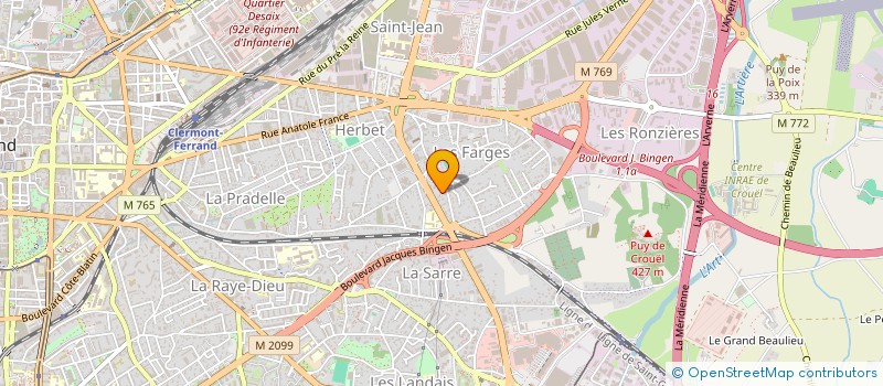 localisation de l'entreprise COPROPRIETE CLAUDE GUICHARD  CLERMONT-FERRAND