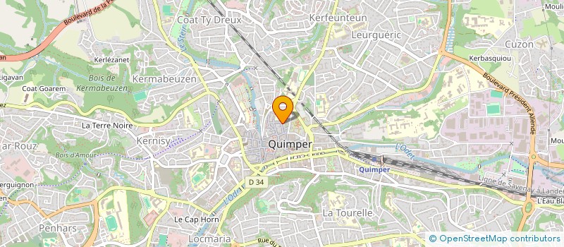 localisation de l'entreprise COPROPRIETE CLAUDE LE COZ  QUIMPER