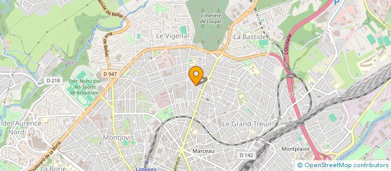 localisation de l'entreprise COPROPRIETE CLEMENT MAROT N 20 à LIMOGES