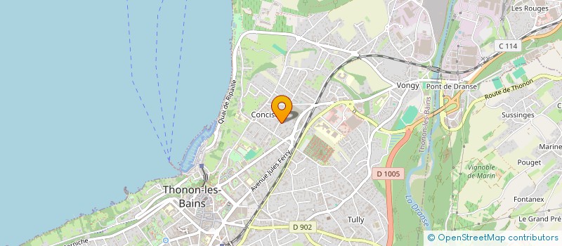 localisation de l'entreprise COPROPRIETE DE L'ONCION à THONON-LES-BAINS