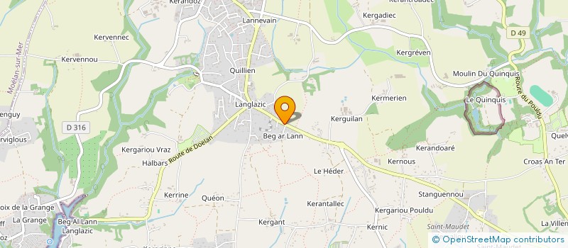 localisation de l'entreprise COPROPRIETE DEMEURES DU HAULT POULDU  CLOHARS-CARNOET