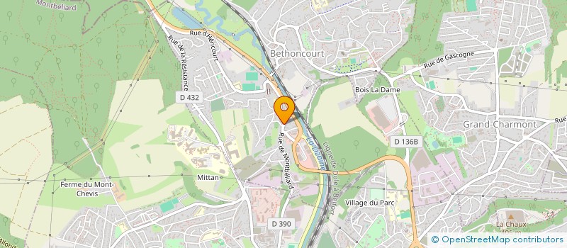 localisation de l'entreprise COPROPRIETE DES GLYCINES  BETHONCOURT