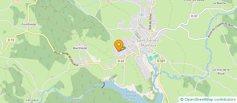 localisation de l'entreprise COPROPRIETE DES MAISONETTES  SAINT-GENEST-MALIFAUX