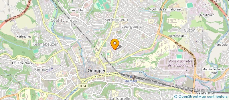 localisation de l'entreprise COPROPRIETE DOMAINE DE ST YVES  QUIMPER