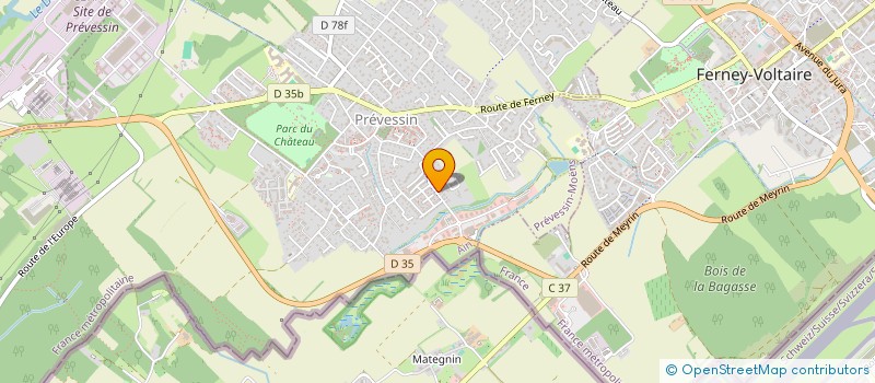 localisation de l'entreprise COPROPRIETE DOMAINE DES COLS VERTS à PREVESSIN-MOENS